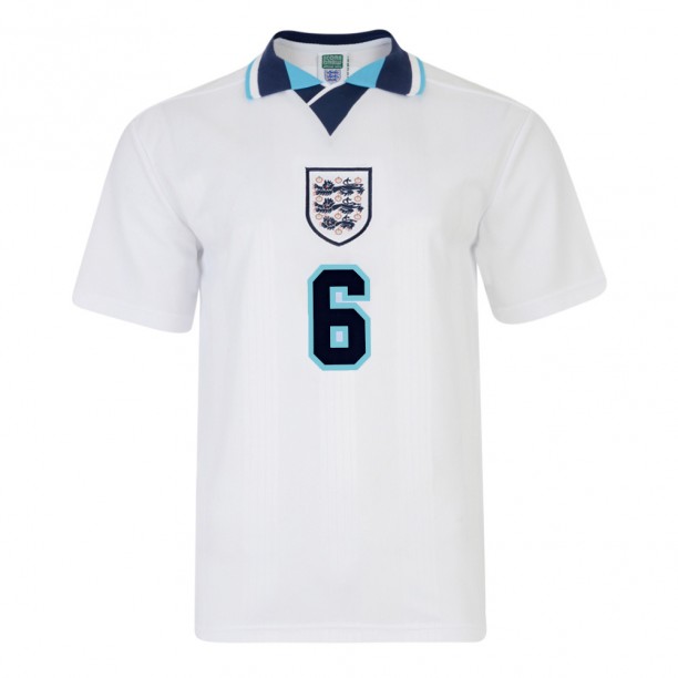 England 1996 Euro No6 Southgate shirt | England Retro Jersey | Score Draw