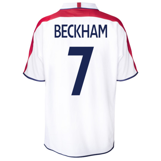 England 2004 No 7 Beckham Retro Football Shirt